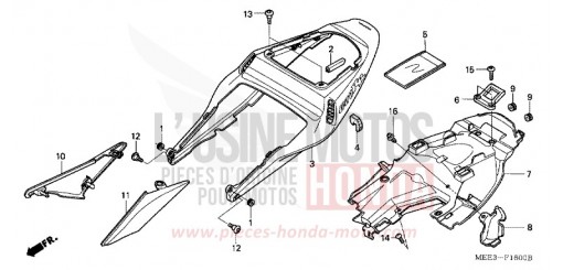 REAR COWL (CBR600RR3/4) CBR600RR4 de 2004